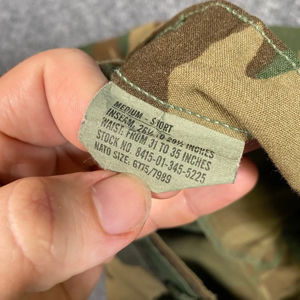 Mens US Military Woodland Camo Aircrew Combat Trousers Class 1 Medium Shrt 35x29